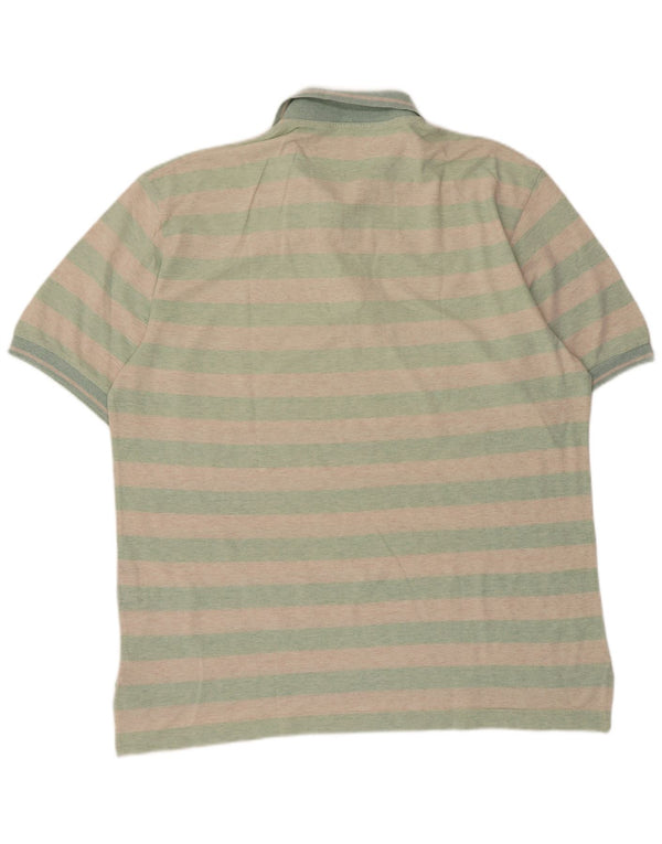 Мужская рубашка поло Seventy XL, хлопковая бирюзовая полоска