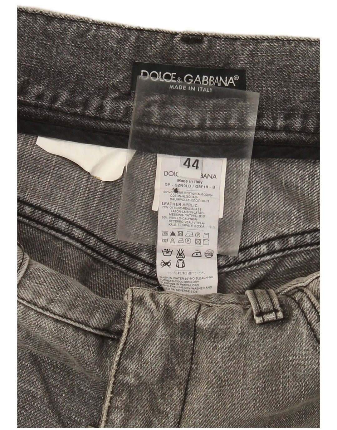 Женские потертые узкие джинсы Dolce & Gabbana IT 44 Medium W30 L31 Серые