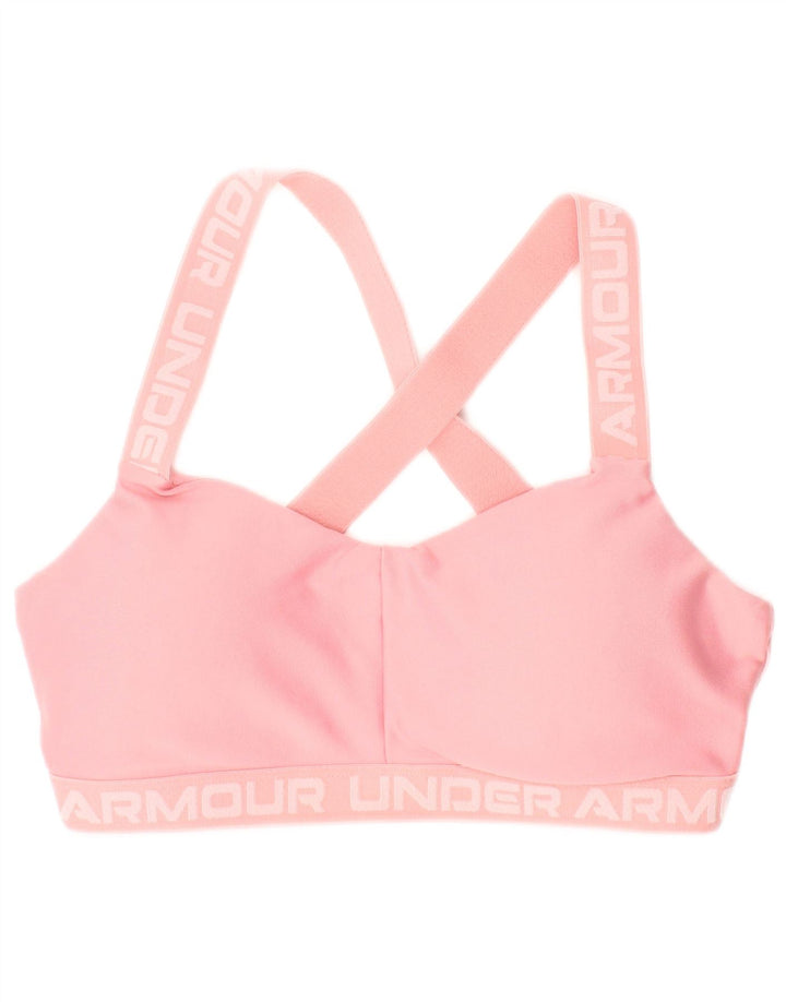 Женский топ с графическим рисунком Under Armour, маленький/средний, розовый, с цветными блоками, спортивный