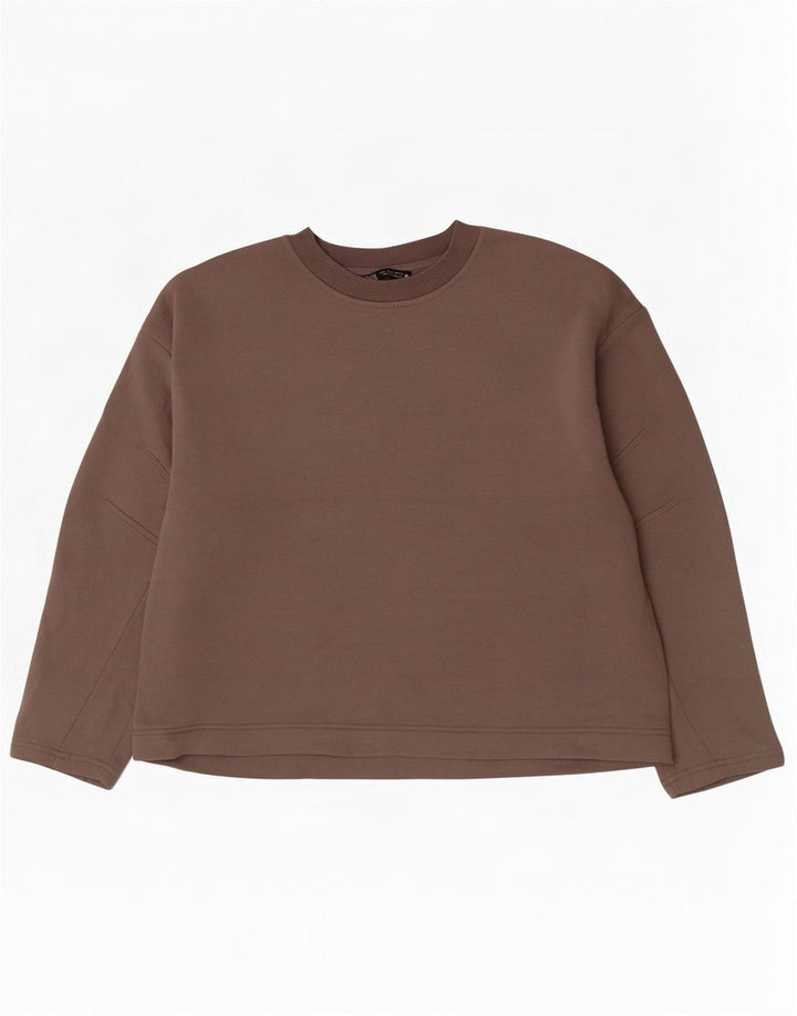 Женский свитер Zara UK 14, хлопковый средний серый цвет