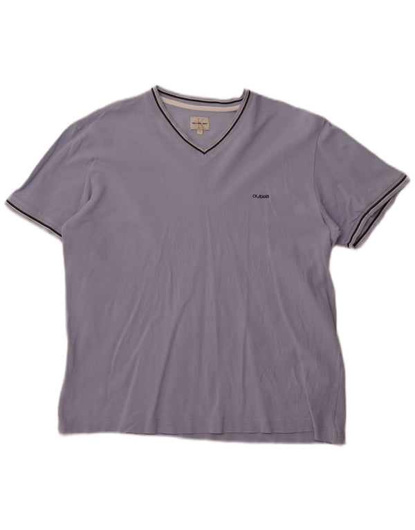 Женская футболка Calvin Klein Jeans Top UK 18 XL Фиолетовый хлопок