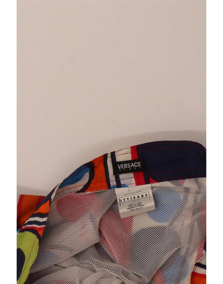 Versace Мужские шорты чинос Ittierre W34, большие разноцветные с геометрическим узором