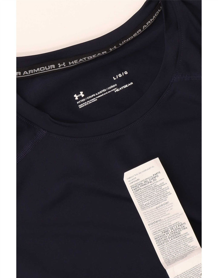Мужская футболка Under Armour Heat Gear, верх, большой темно-синий полиэстер
