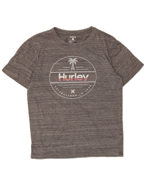 Женская футболка Hurley Petit с рисунком Top UK 10, маленький серый полиэстер с крапинками