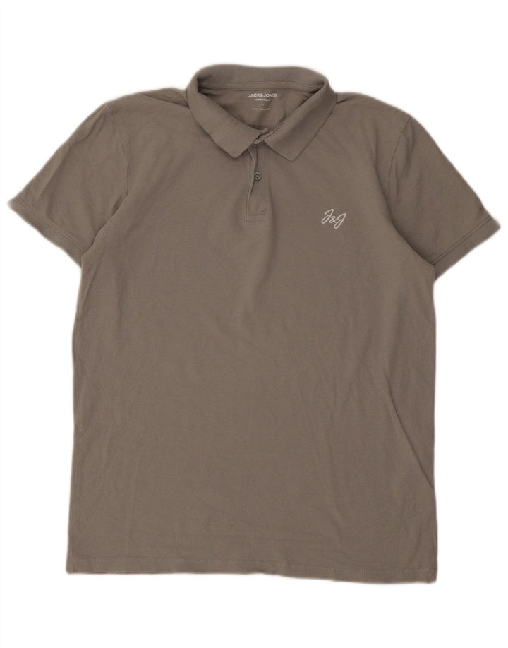 Мужская рубашка-поло Jack & Jones, большая серая, хлопок