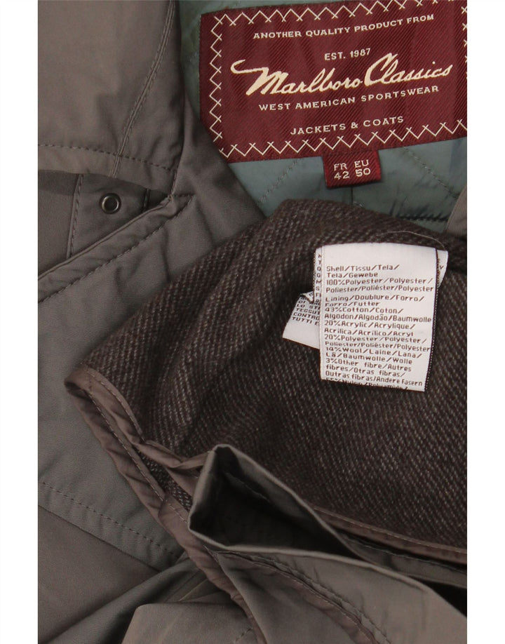 Женский тренч Marlboro Classics EU 50, большой серый полиэстер