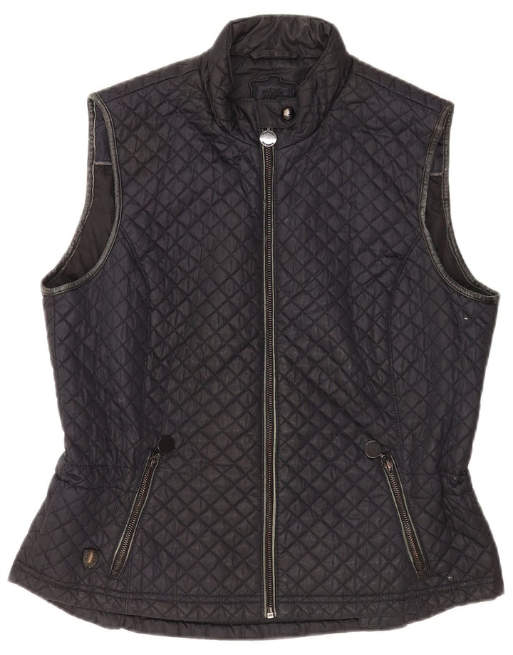 Женский стеганый жилет Massimo Dutti UK 18 XL, черный полиэстер