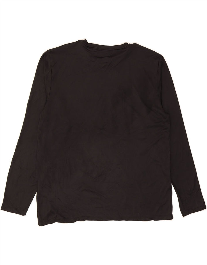 L.L.BEAN Mens Top Long Sleeve XL Black Polyester Vintage L.L.Bean and Second-Hand L.L.Bean from Messina Hembry 