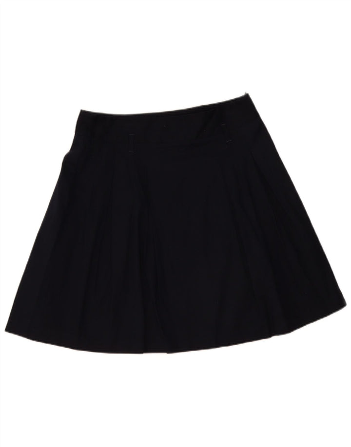 Zara Женская юбка-трапеция, большая W32, темно-синяя, хлопок