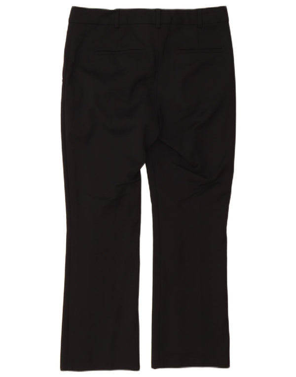 Женские брюки чинос Sportmax Bootcut UK 10, маленькие W30 L26, черный хлопок