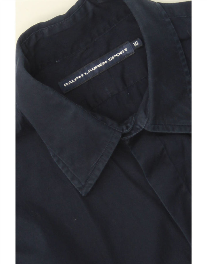 RALPH LAUREN Womens Shirt US 10 Large Navy Blue Cotton Vintage Ralph Lauren and Second-Hand Ralph Lauren from Messina Hembry 