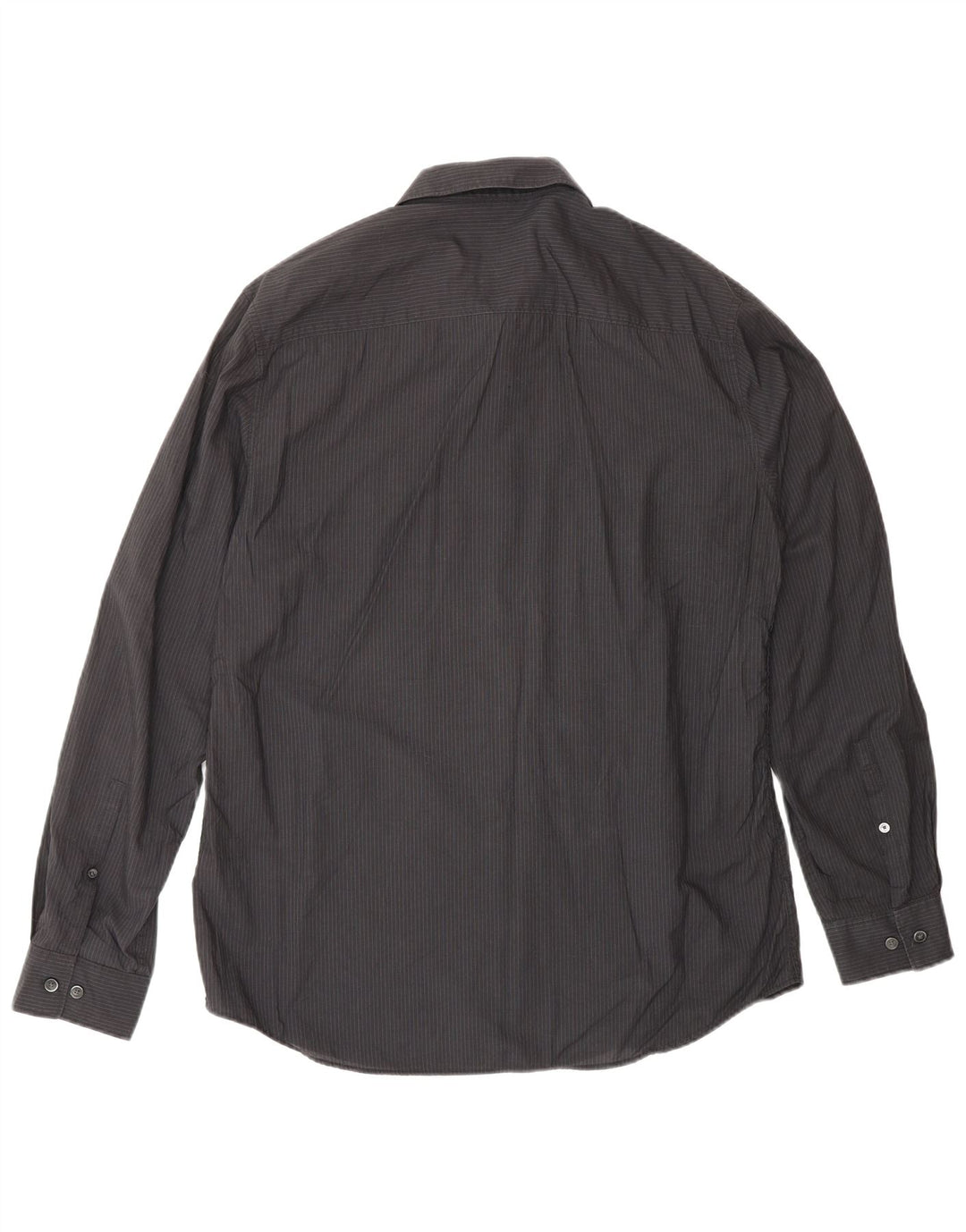 CALVIN KLEIN Мужская рубашка из хлопка в черную полоску среднего размера