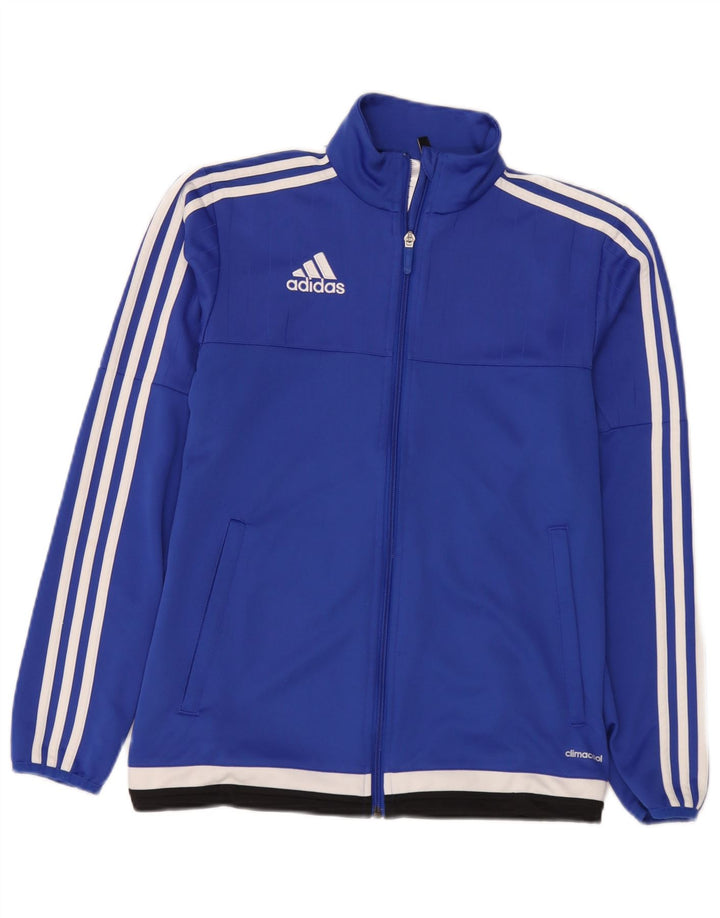 Мужской спортивный костюм Adidas Climacool, верхняя куртка XS, синий полиэстер с цветными блоками