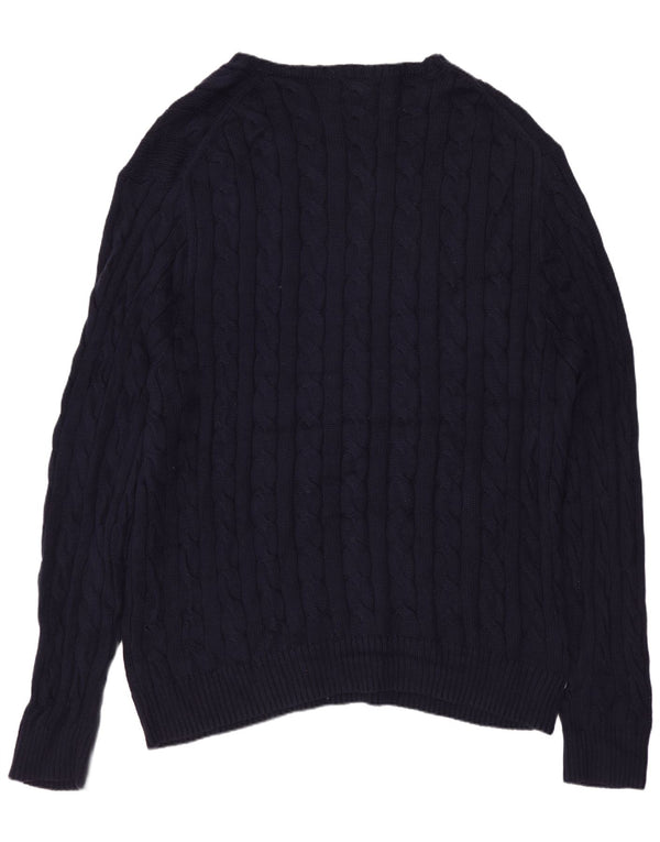 Мужской свитер с вырезом лодочкой POLO RALPH LAUREN 2XL, темно-синий, хлопок