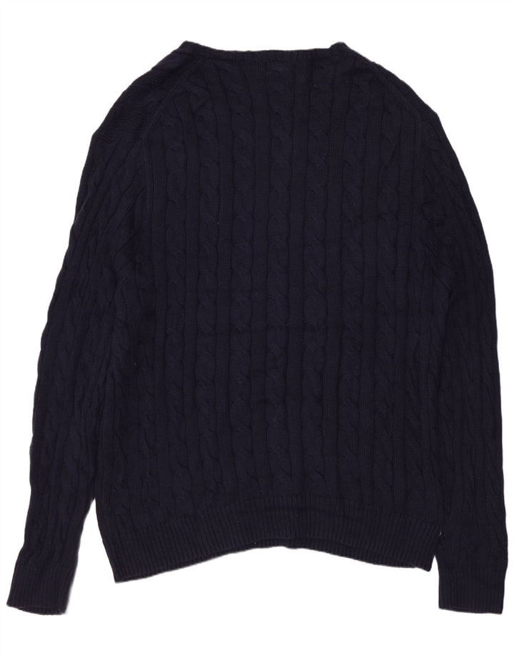 Мужской свитер с вырезом лодочкой POLO RALPH LAUREN 2XL, темно-синий, хлопок