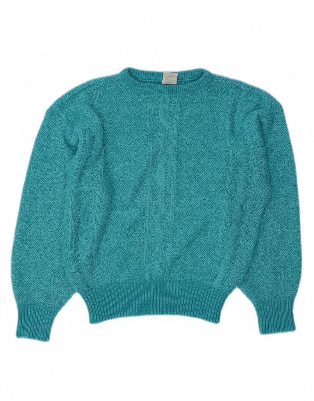 C&A Womens Crew Neck Jumper Sweater UK 14 Medium Blue Acrylic