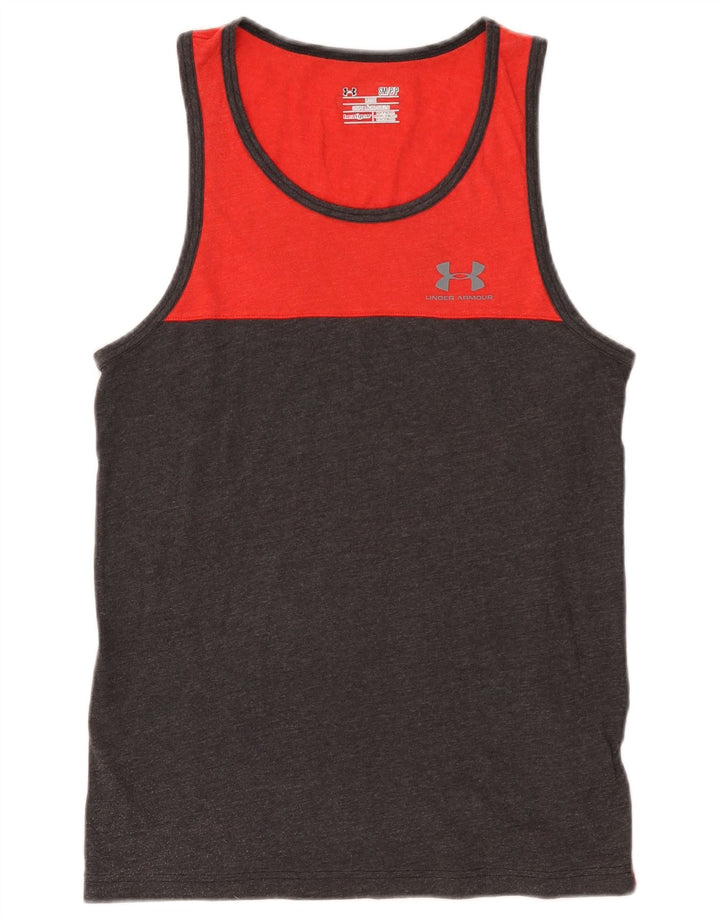 Мужской жилет Under Armour Heat Gear, маленький красный, с цветными блоками