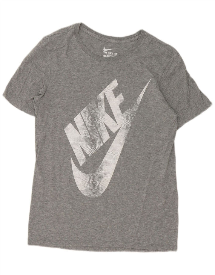 Мужская футболка с рисунком Nike Athletic Cut, маленький серый, в крапинку