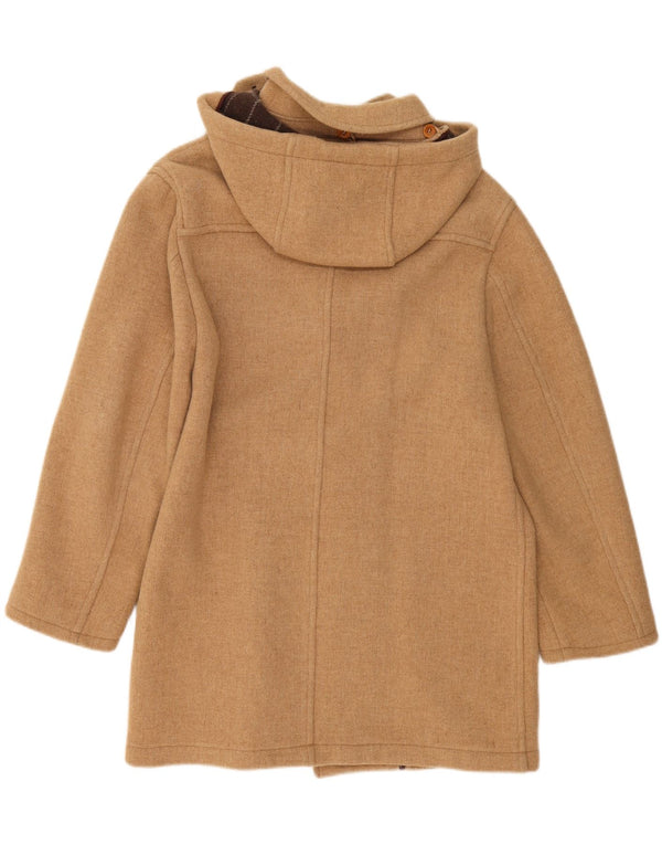 ВИНТАЖНЫЙ женский дафлкот оверсайз с капюшоном UK 18 XL Бежевый