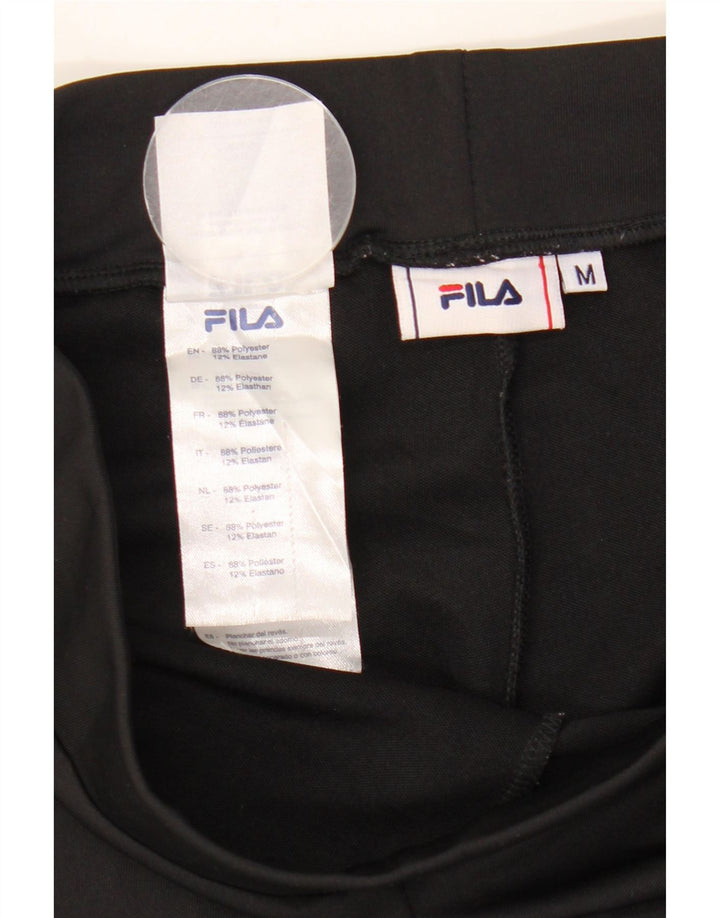 Женские леггинсы с рисунком FILA UK 12, средний черный полиэстер