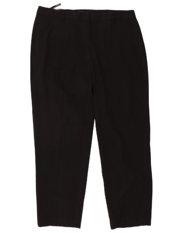 Женские прямые укороченные брюки Marks & Spencer UK 16, большие W34 L26, черные