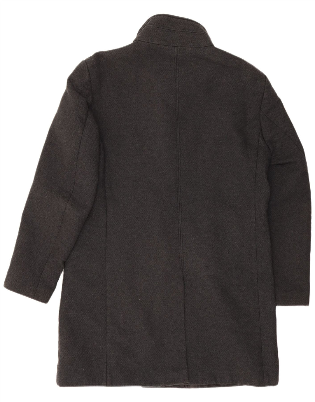 Мужское пальто Zara UK 42 XL серое из полиэстера