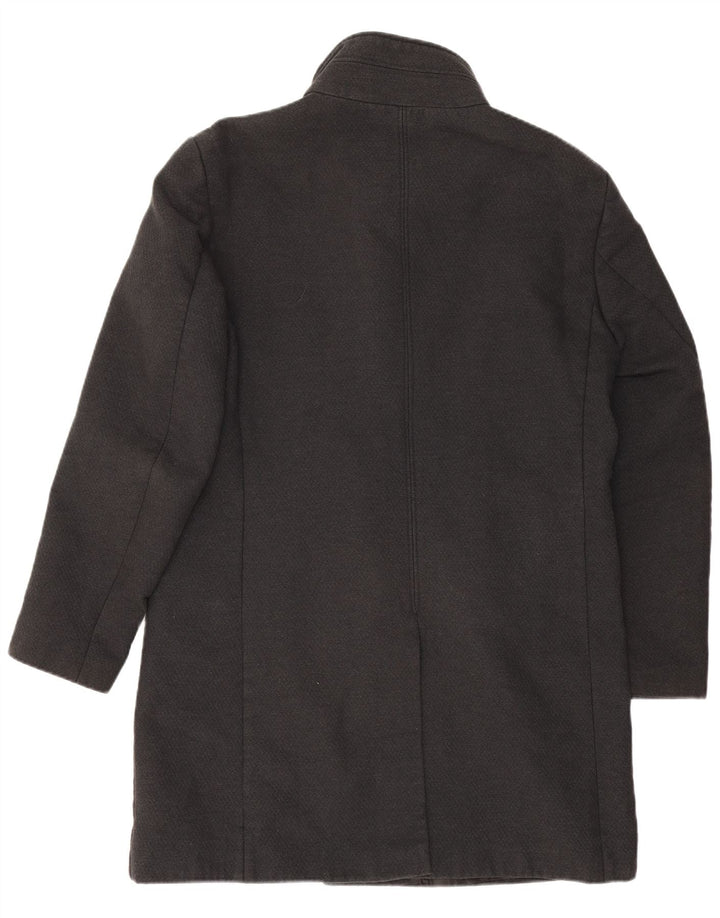 Мужское пальто Zara UK 42 XL серое из полиэстера