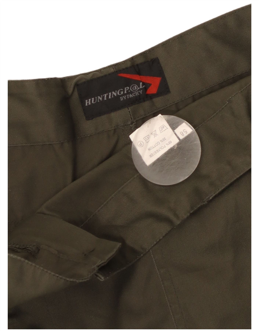 Винтажные мужские прямые брюки карго IT 58 4XL W40 L31 Хаки, полиэстер