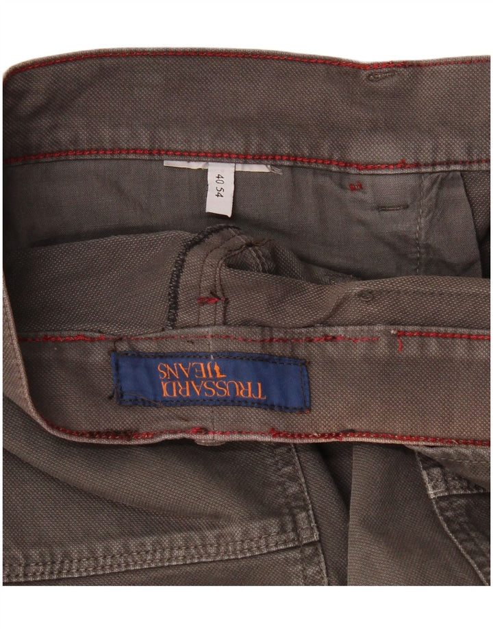 Мужские прямые повседневные брюки Trussardi W36 L34 серые