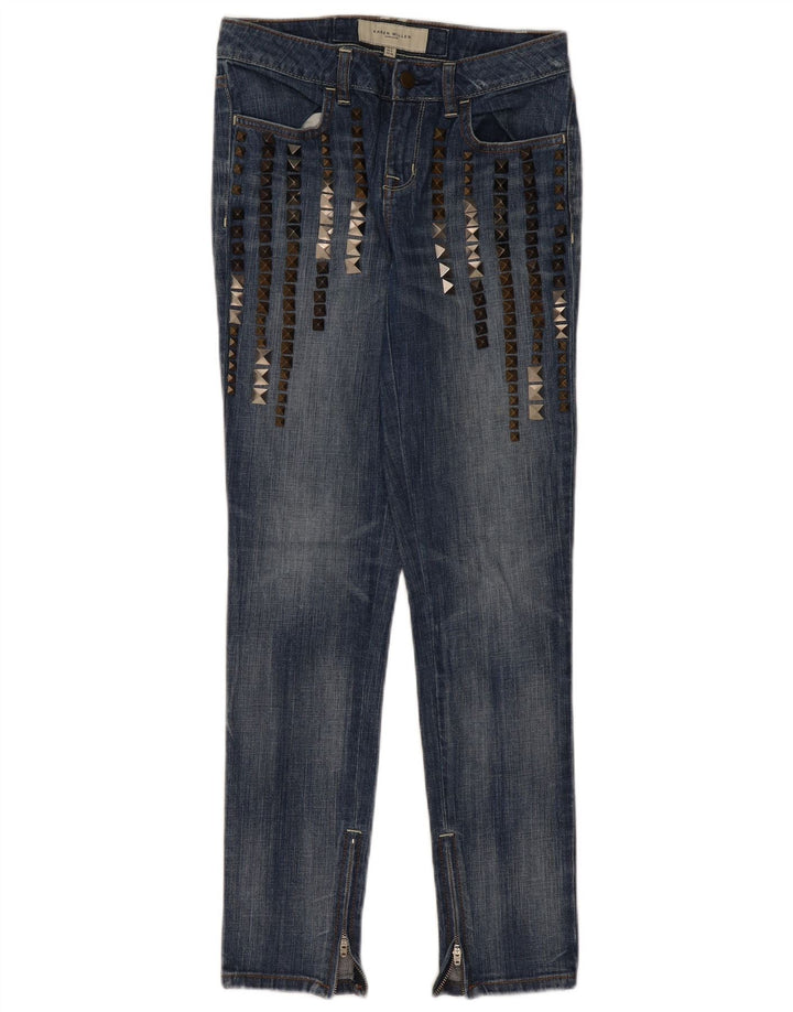 Женские потертые узкие джинсы KAREN MILLEN, Великобритания, 8, маленькие, W28, L29, синие