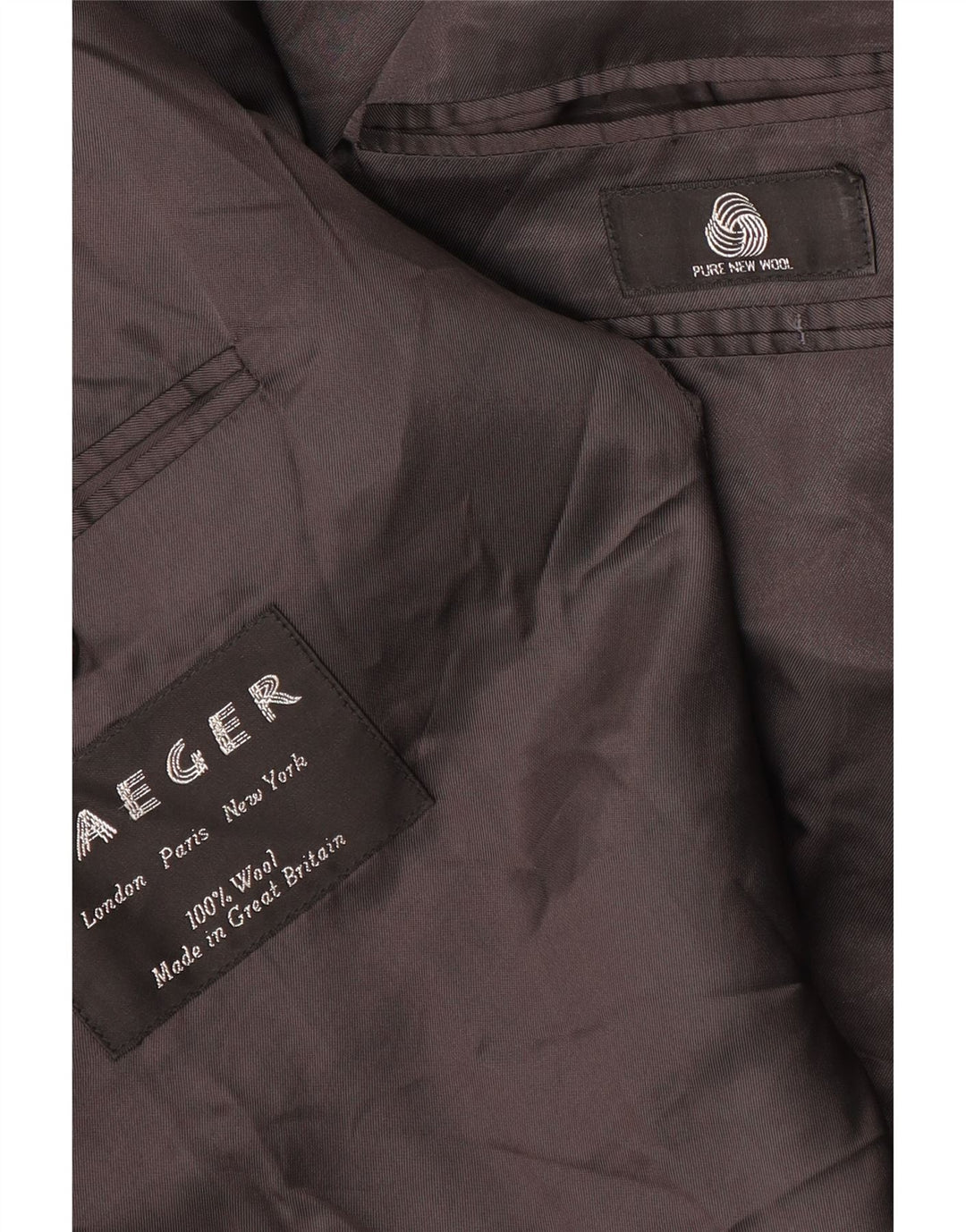 Мужской двубортный пиджак JAEGER IT 54 2XL, серый, шерстяной в тонкую полоску