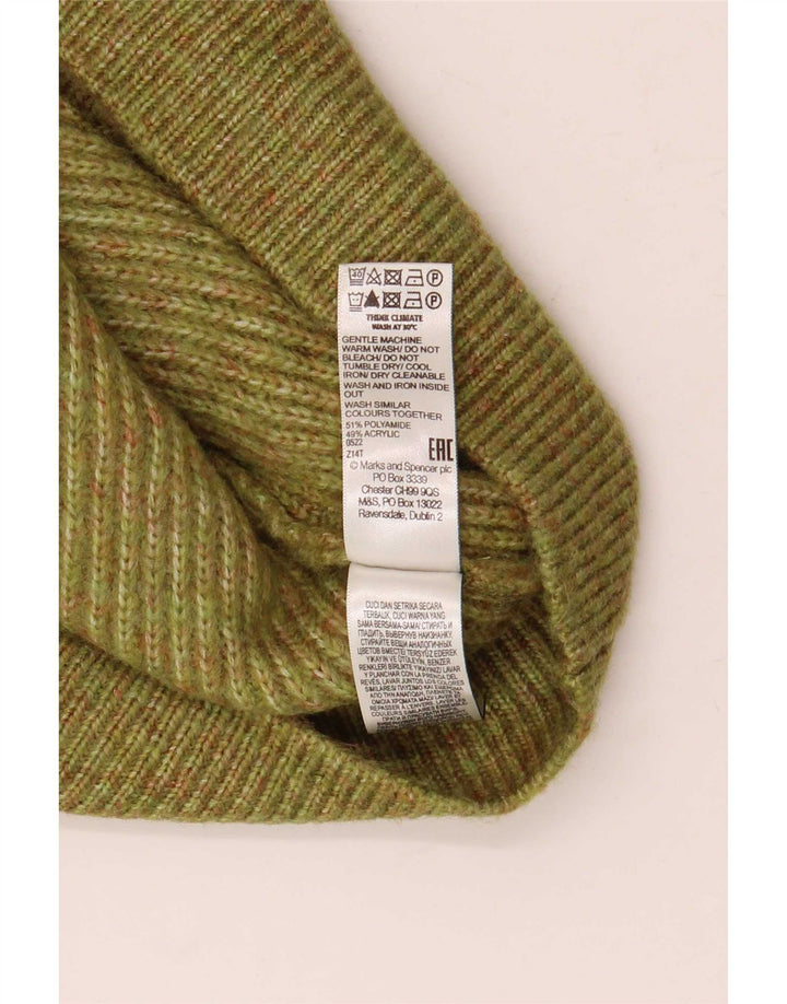 Женская майка с воротником на молнии Marks & Spencer UK 14, средний хаки, в крапинку