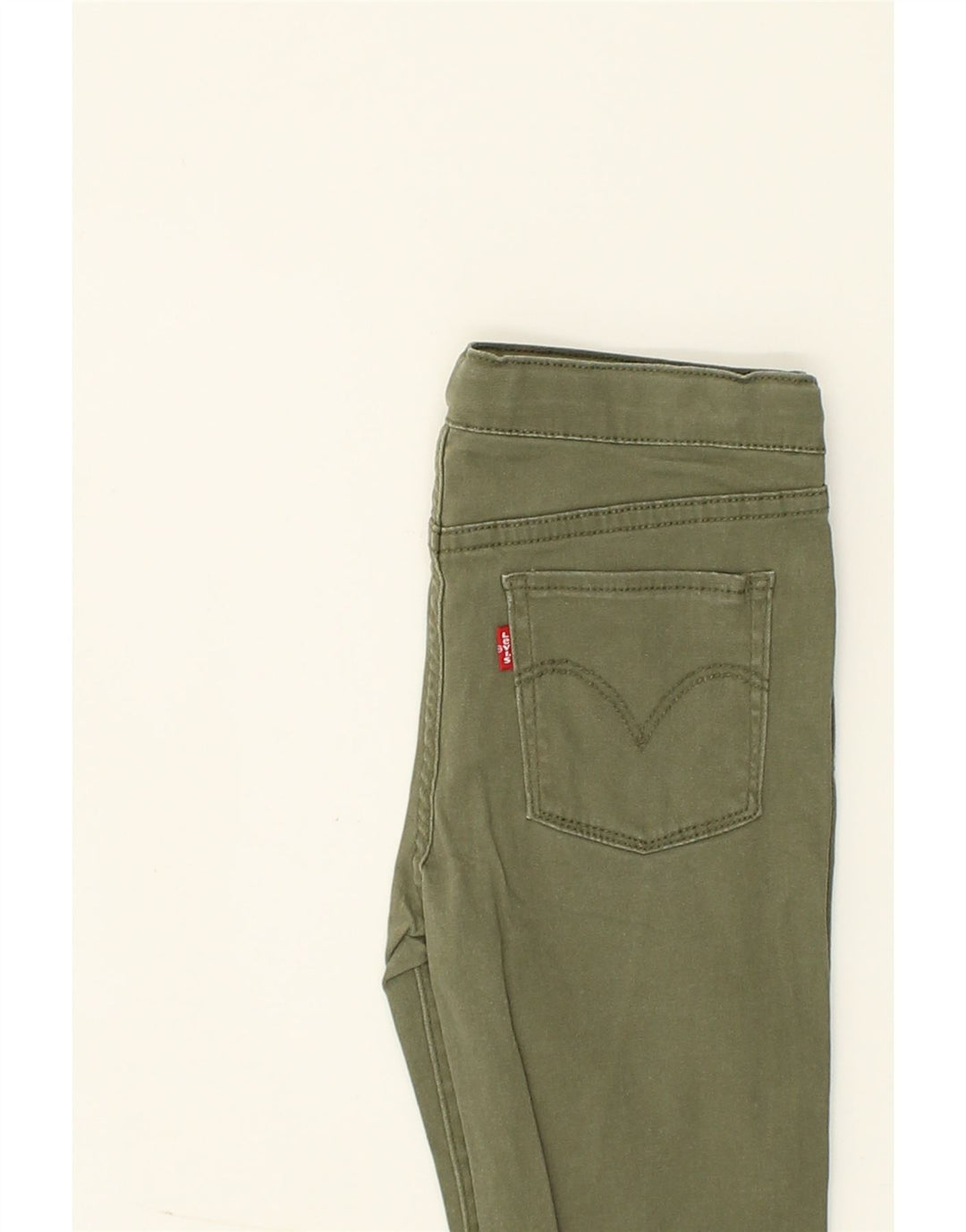 LEVI'S Girls Skinny Casual Trousers 11-12 Years W26 L25 Khaki | Vintage Levi's | Thrift | Second-Hand Levi's | Used Clothing | Messina Hembry 