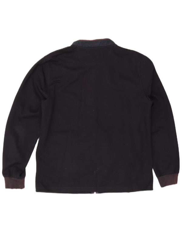 Мужской спортивный костюм Massimo Dutti, верхняя куртка XL, темно-синий, хлопок с цветными блоками