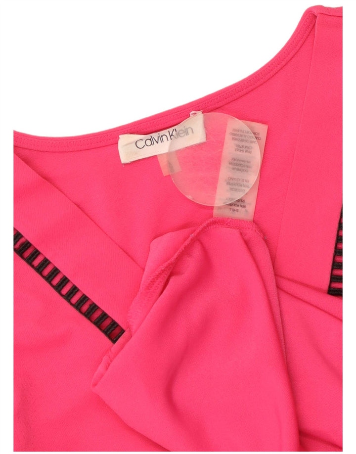 Женский жилет CALVIN KLEIN UK 16, большой розовый, полиэстер