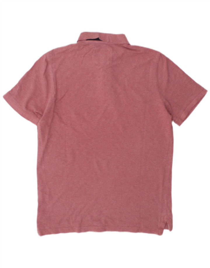 Crew Clothing Мужская рубашка поло из хлопка среднего розового цвета