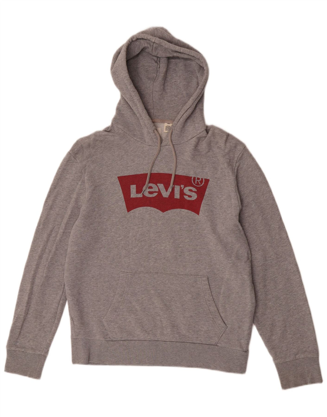 Мужской джемпер с капюшоном Levi's с рисунком, средний серый хлопок с крапинками