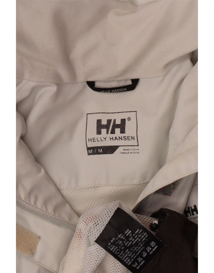 Женская дождевик с капюшоном Helly Hansen UK 14, средний цвет с белыми цветными блоками