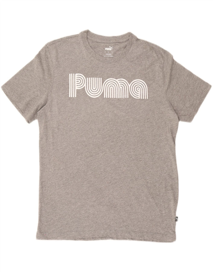 Мужская футболка с рисунком PUMA, большая, серая