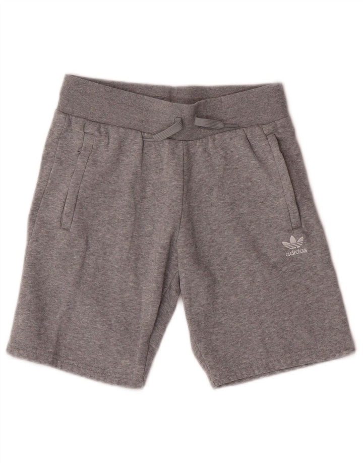 ADIDAS Boys Sport Shorts 9-10 Years  Grey Cotton