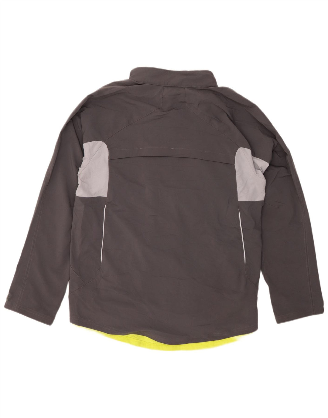 Мужская ветровка REEBOK UK 40, большая серая полиэстер с цветными блоками