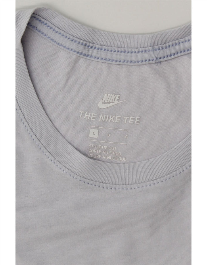 Мужская футболка спортивного кроя NIKE, большая синяя