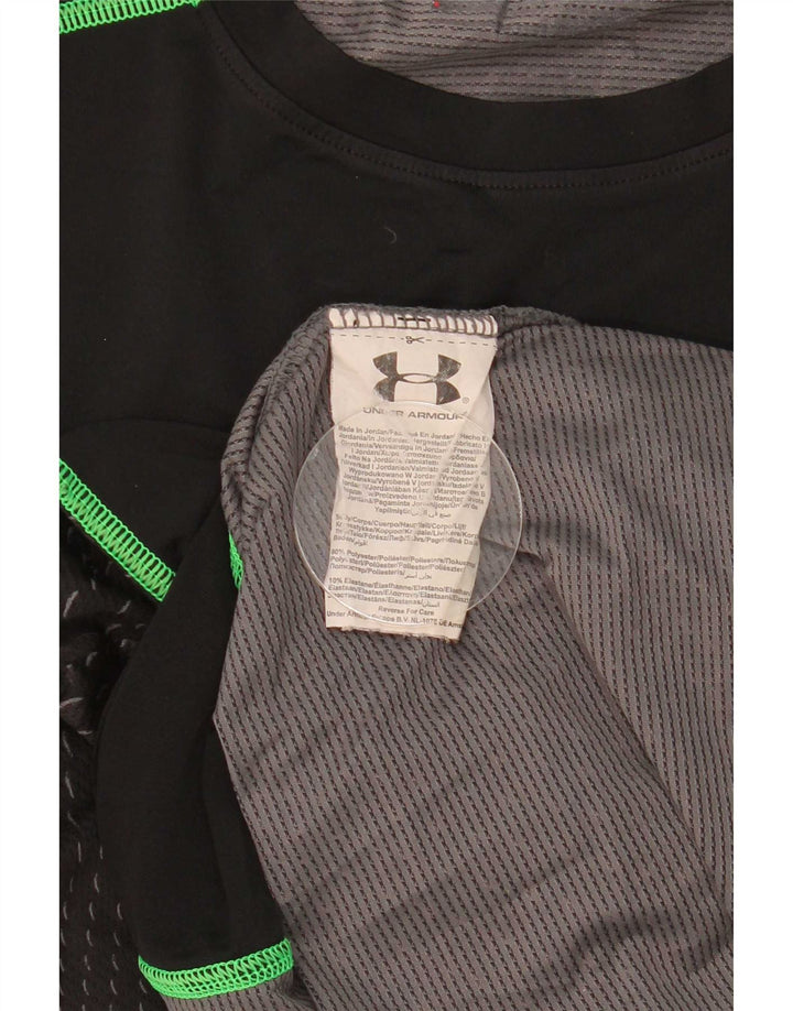 Мужская футболка Under Armour, маленький черный полиэстер с геометрическим рисунком