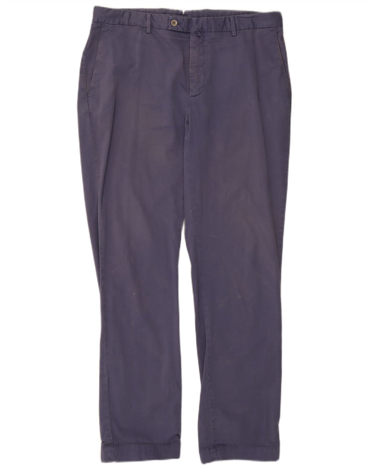 Hackett Мужские прямые костюмные брюки W36 L32 Темно-синие хлопковые