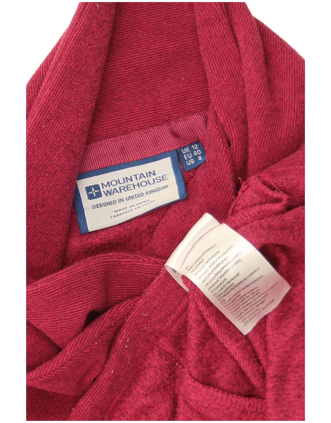 Женский флисовый джемпер Mountain Warehouse UK 12, средний красный полиэстер