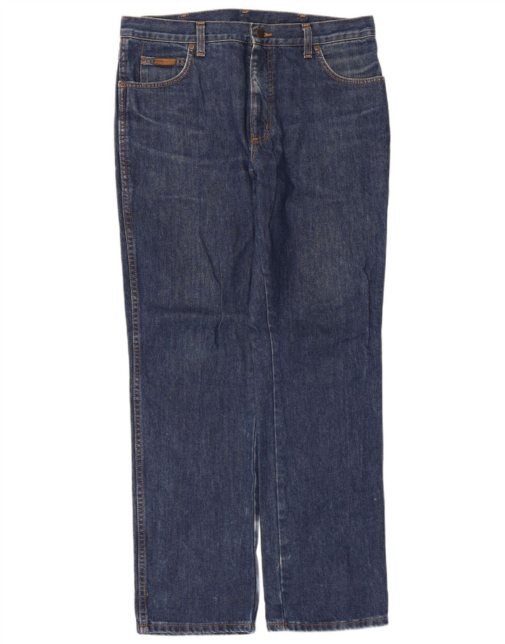 Мужские прямые джинсы Wrangler W36 L32, синий хлопок