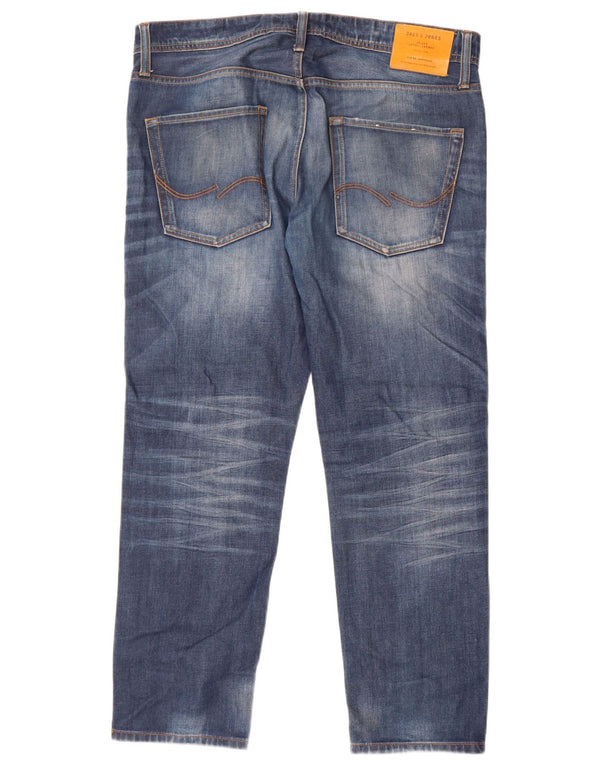 Мужские прямые джинсы Jack & Jones Mike W34 L30, синий хлопок
