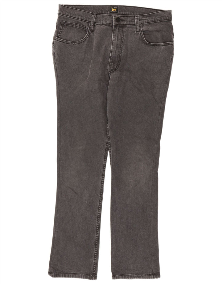 Мужские прямые джинсы Lee Brooklyn W34 L30, серый хлопок