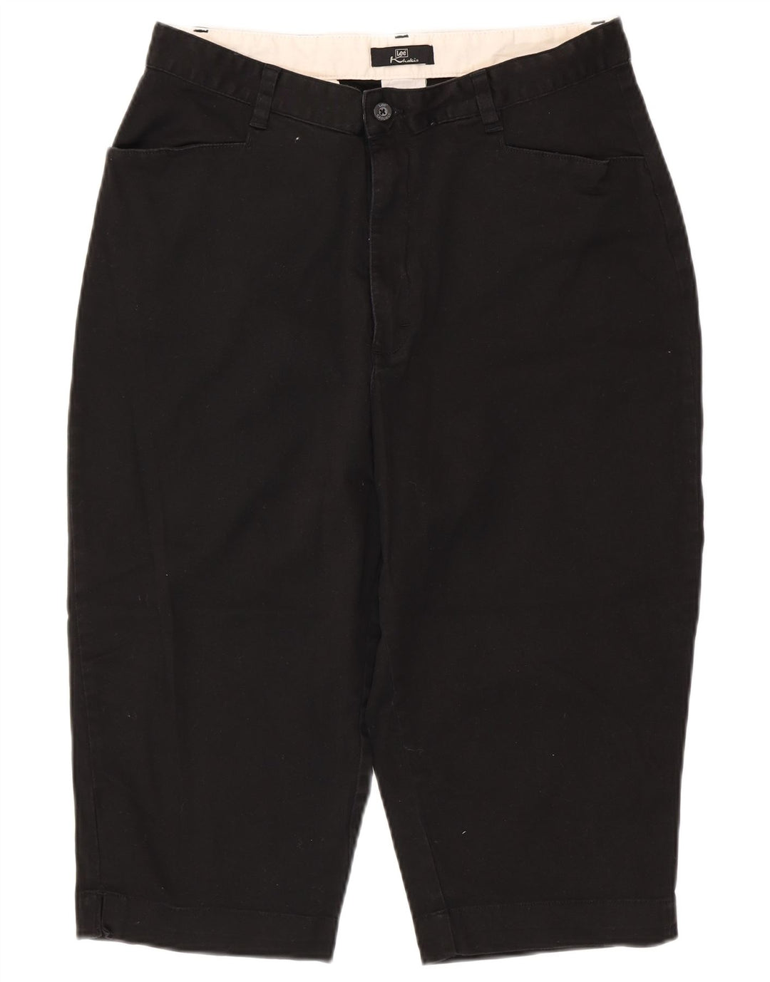 Женские капри цвета хаки с высокой талией LEE, размер США 16, 2XL, W32 L18, черный хлопок