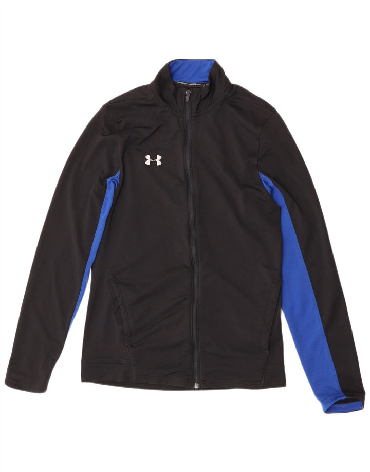 Мужской спортивный костюм Under Armour, верхняя куртка, средний черный, полиэстер с цветными блоками